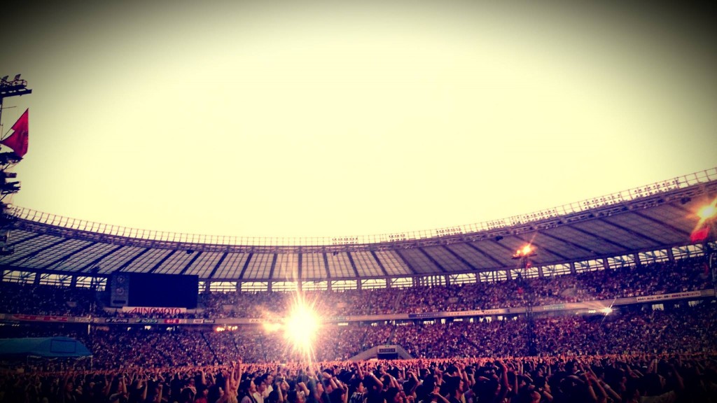 The crowd at Ajinomoto Stadium