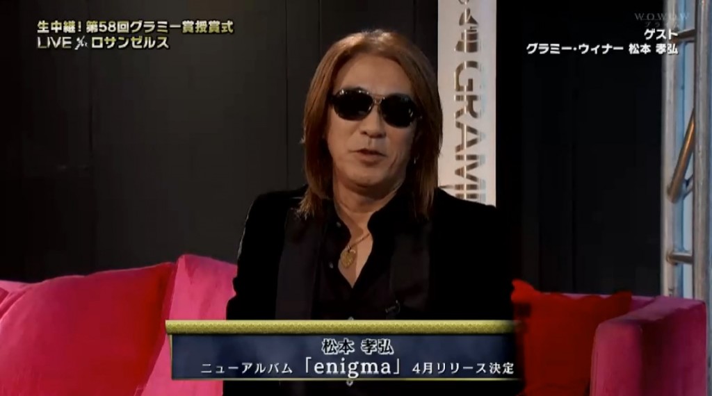 Tak Matsumoto Grammy WOWOW Appearance